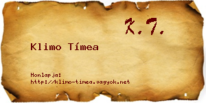 Klimo Tímea névjegykártya